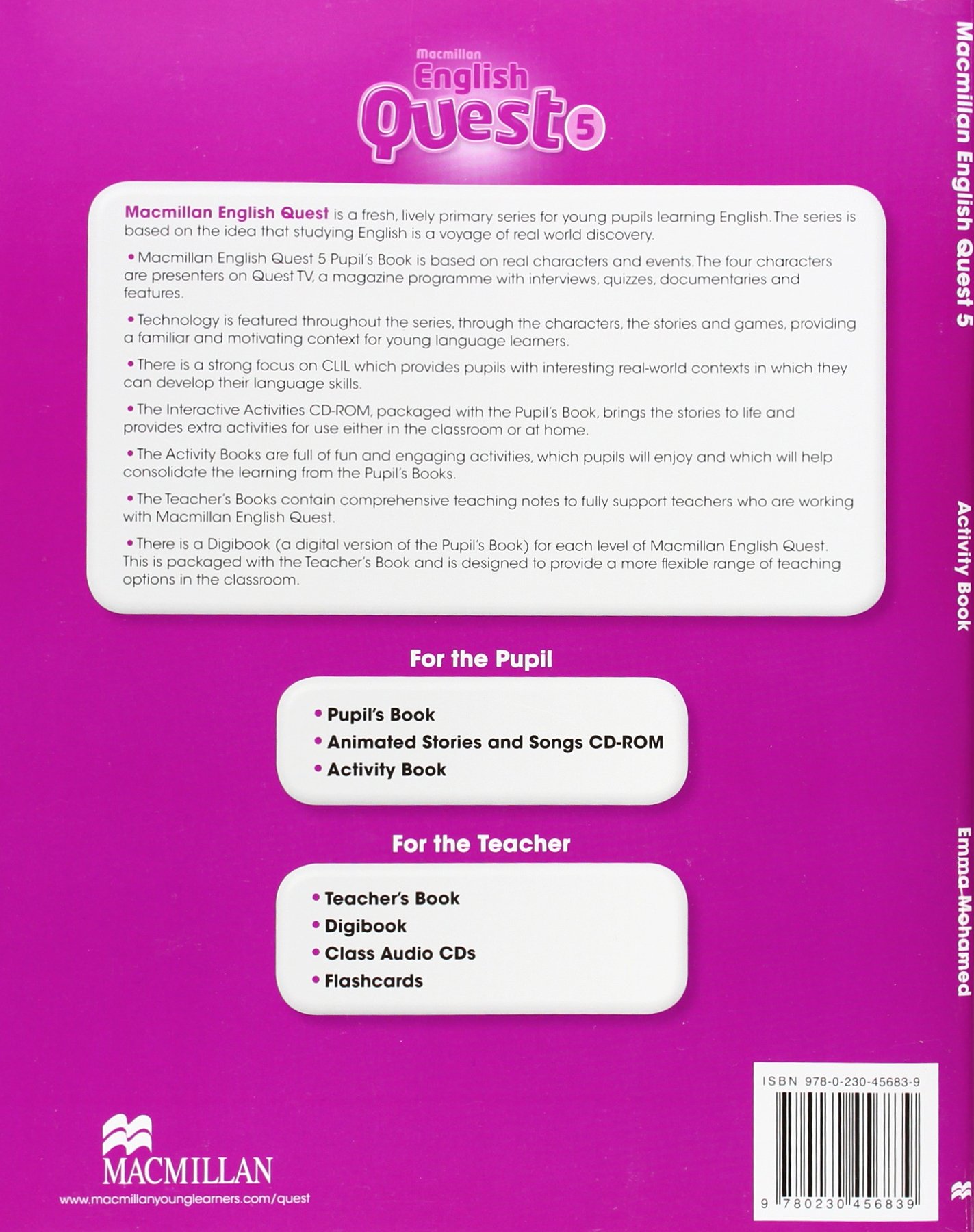 Macmillan English Quest Level 5 Activity Book | Emma Mohamed, Roisin O\'Farrell, Jeanette Corbett