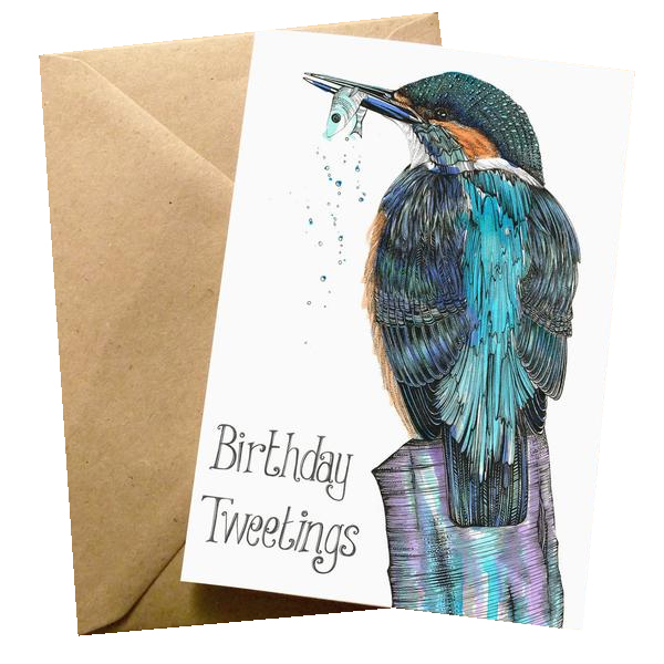 Felicitare - Kingfisher Birthday | Wraptious
