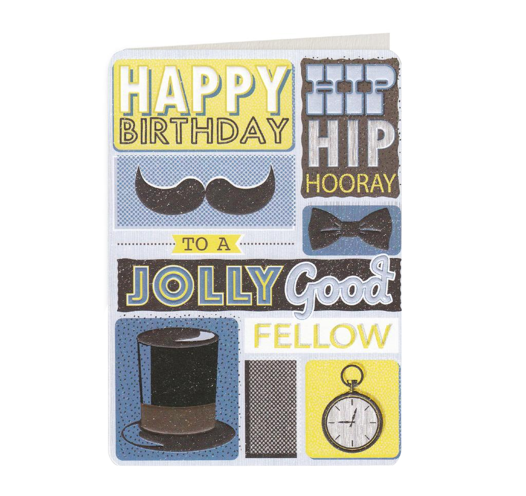 Felicitare - Happy Birthday - Jolly Good Fellow | Laura Darrington Design