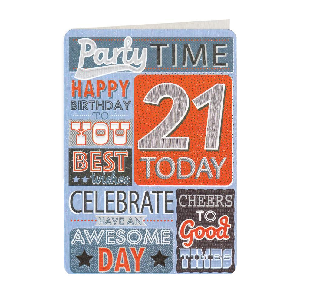 Felicitare - Party Time 21 Today | Laura Darrington Design