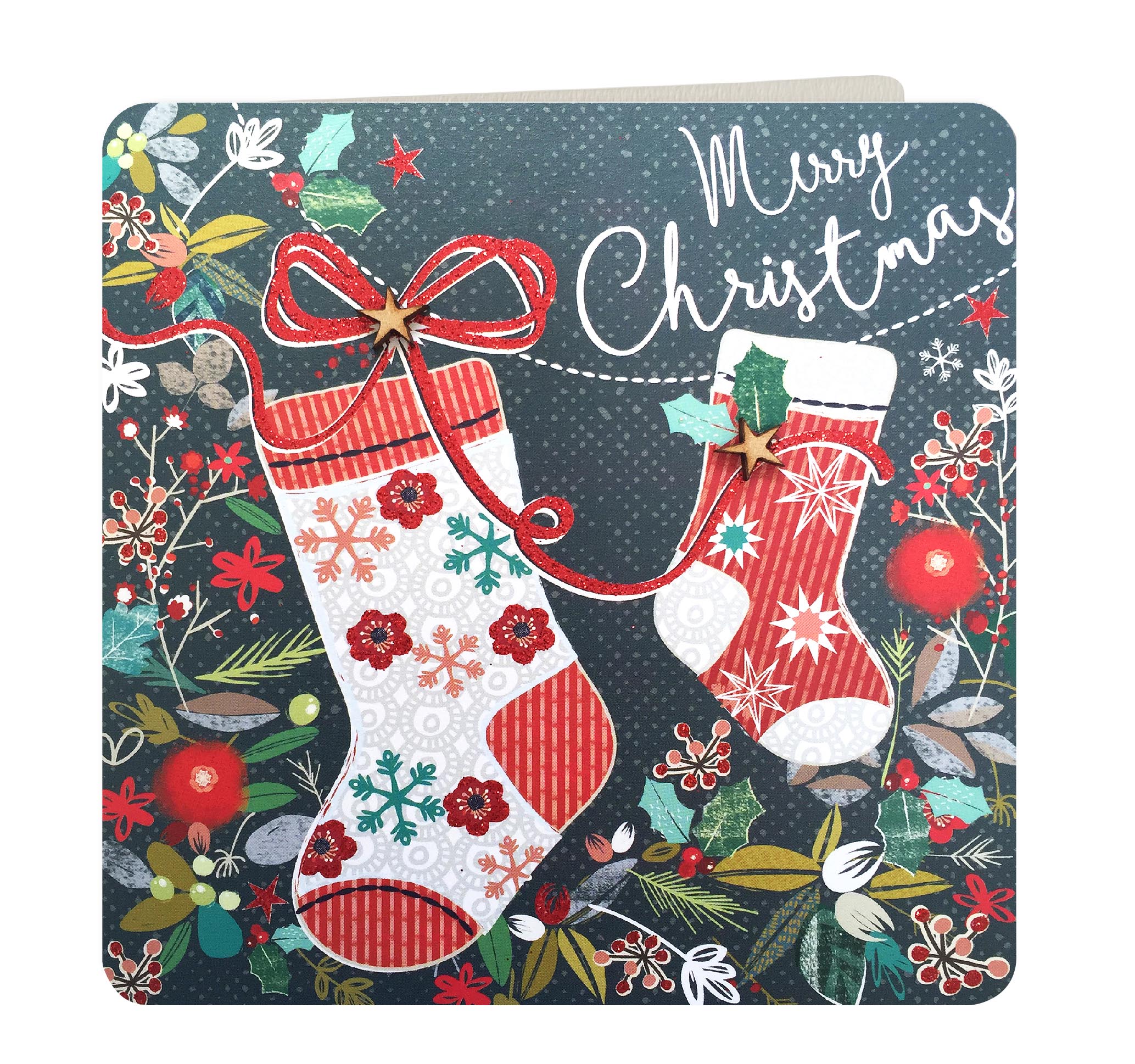  Felicitare - Merry Christmas Stockings | Laura Darrington Design 