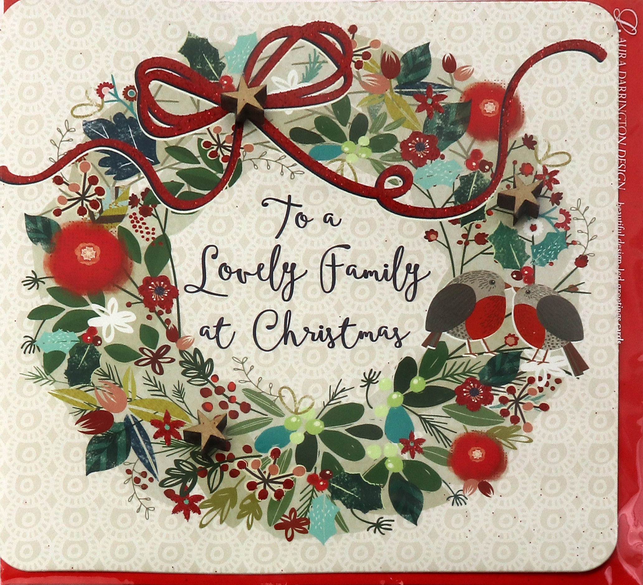 Felicitare - To A Lovely Family At Christmas | Laura Darrington Design