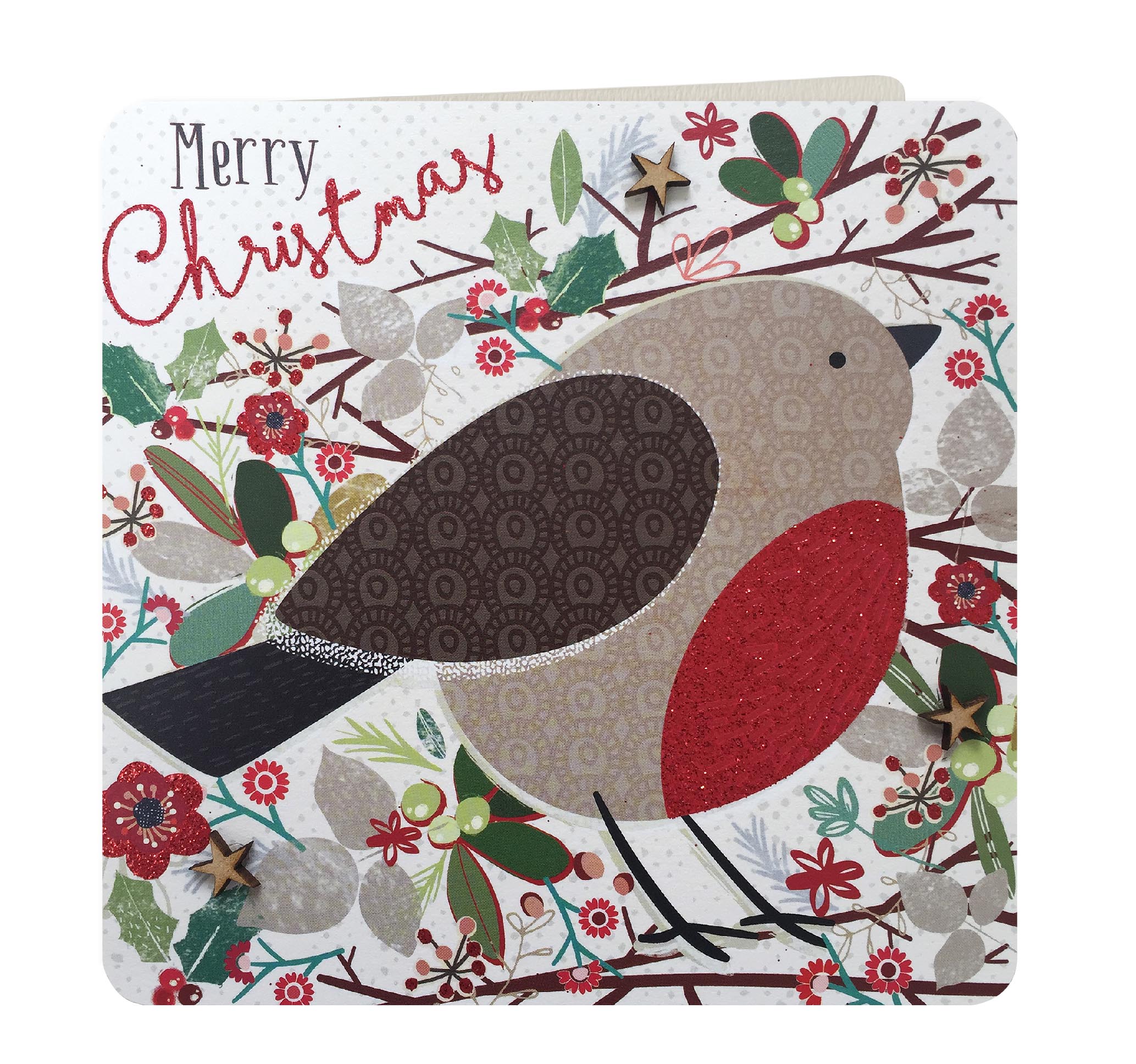 Felicitare - Merry Christmas (Robin) | Laura Darrington Design