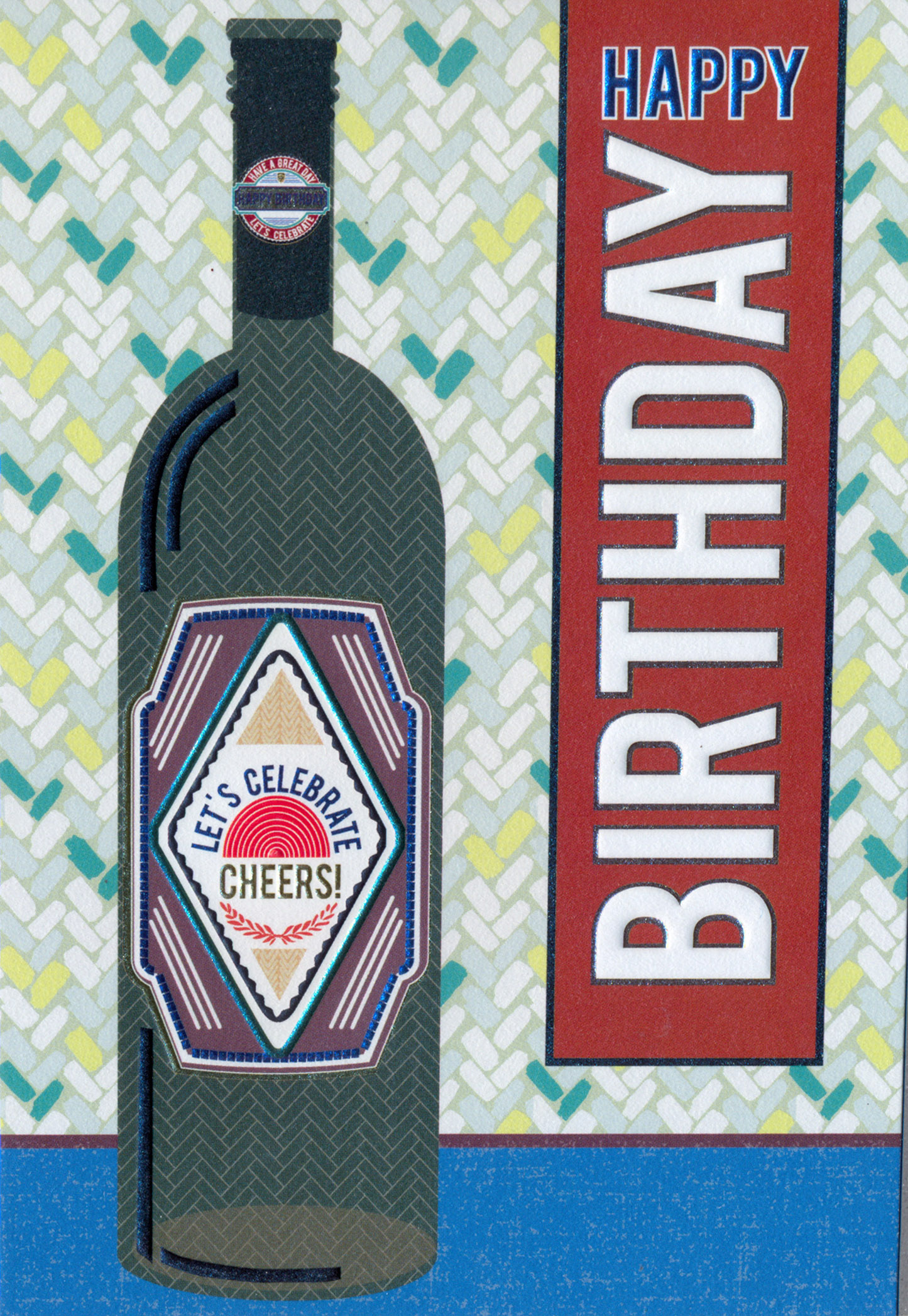 Felicitare - Wine Bottle Birthday | Laura Darrington Design