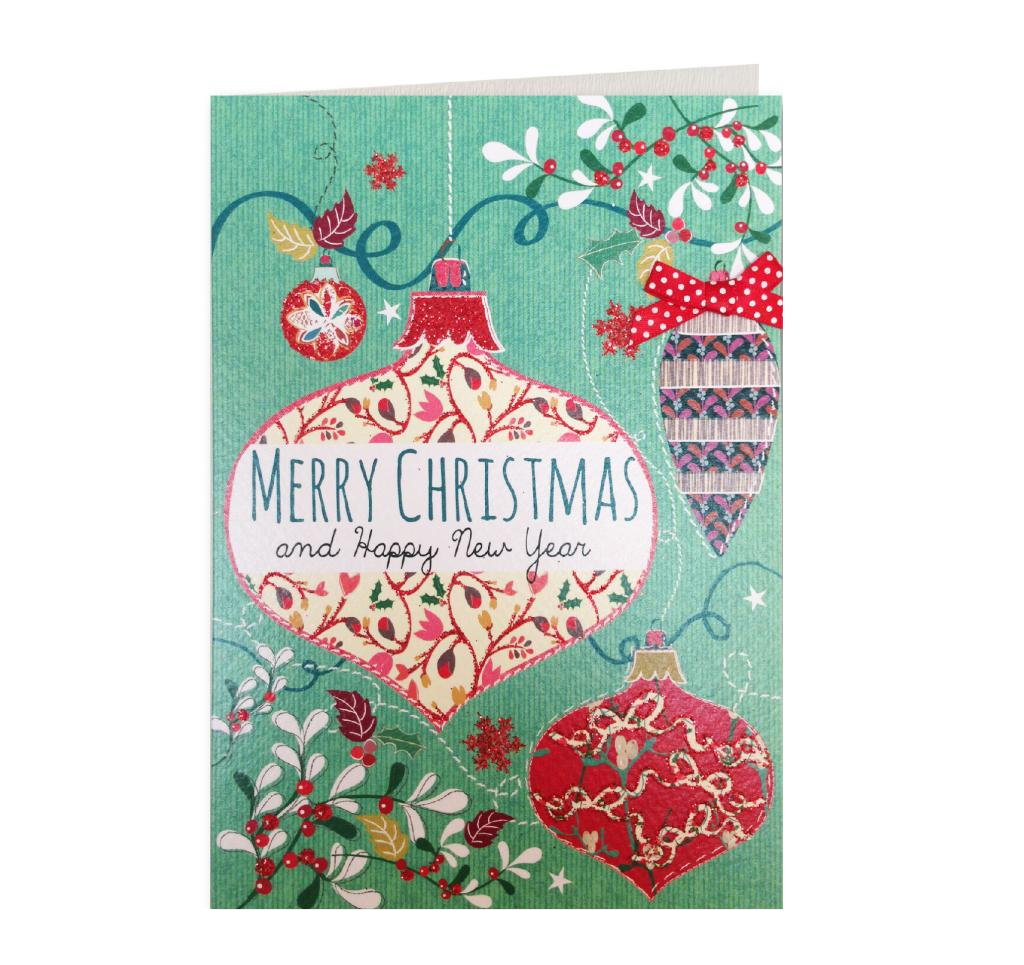 Felicitare - Merry Christmas Bauble | Laura Darrington Design