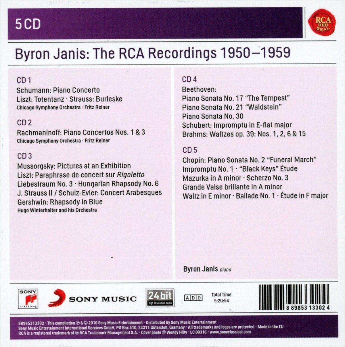 Byron Janis - The Rca Recordings 1950-1959 | Byron Janis image1