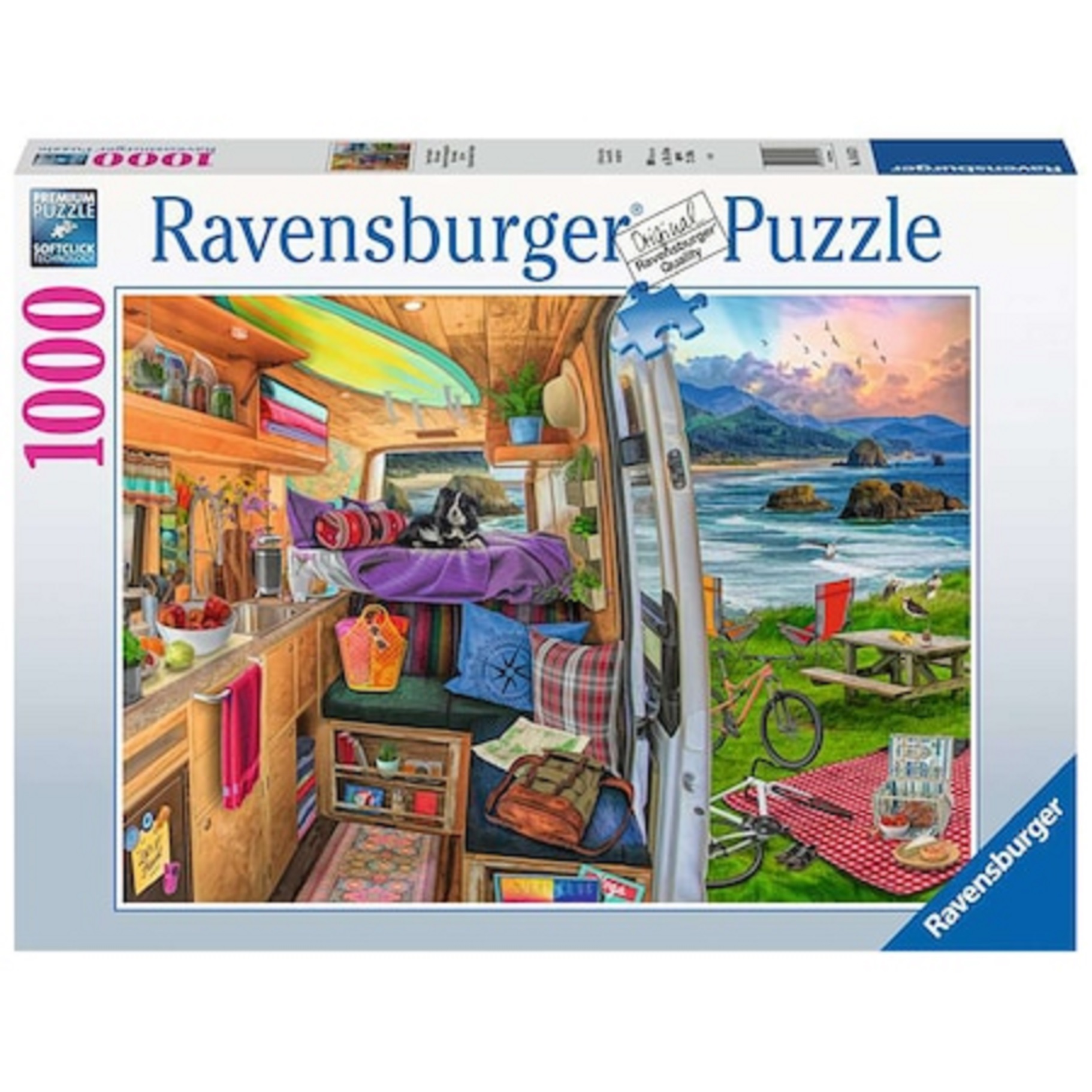 Puzzle 1000 piese - Priveliste din rulota | Ravensburger