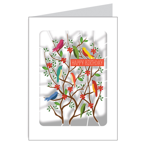 Felicitare - Happy Birthday Bird Forest | Alljoy Design