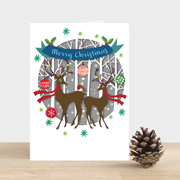 Felicitare - Reindeer in the forest | Alljoy Design image