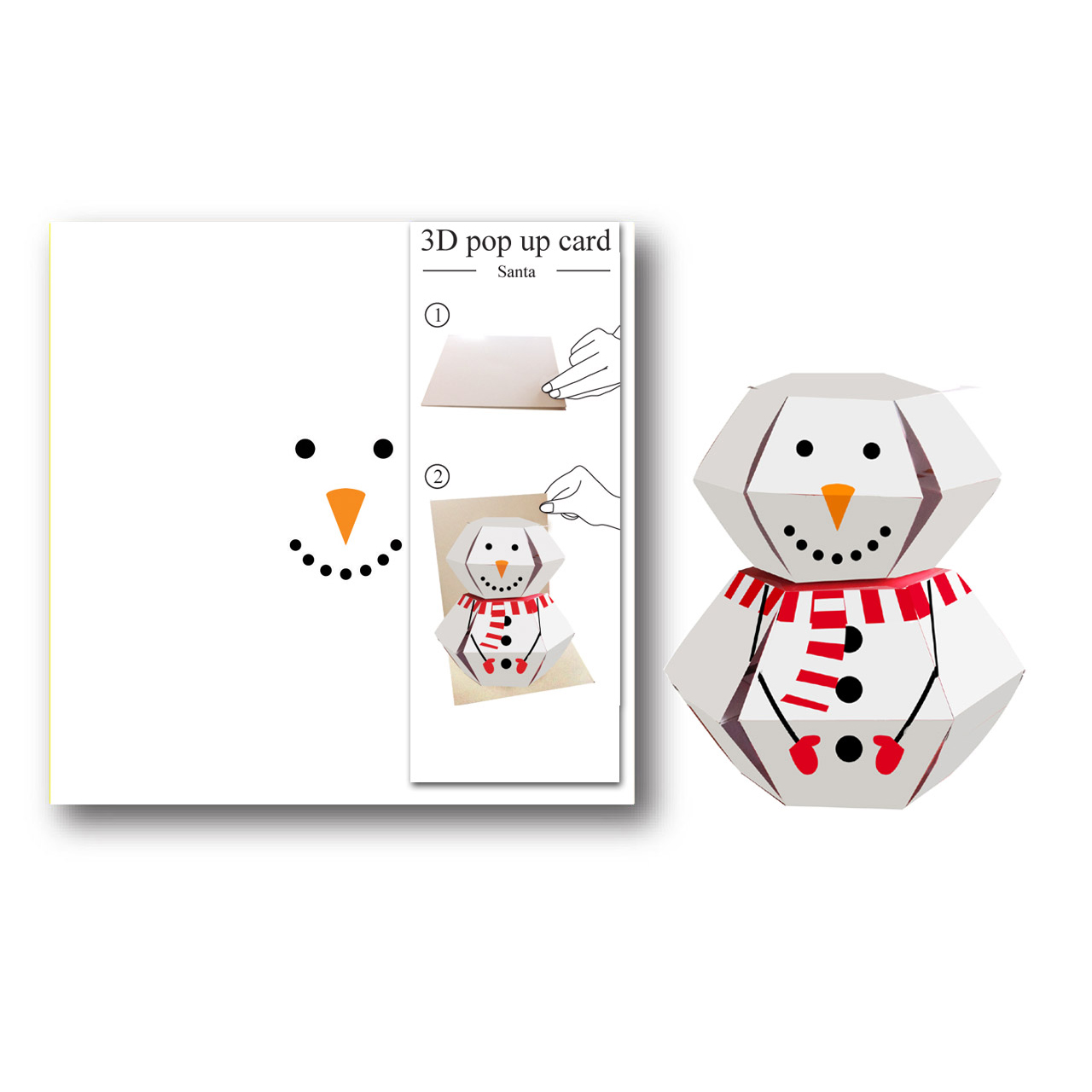 Felicitare pop-up - Snowman | Alljoy Design