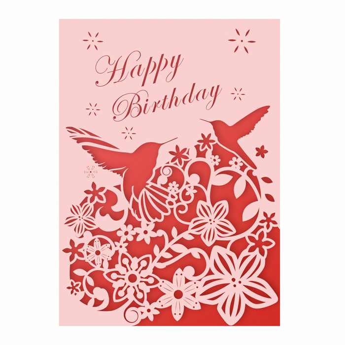 Felicitare - Birdie Pink Happy Birthday | Alljoy Design