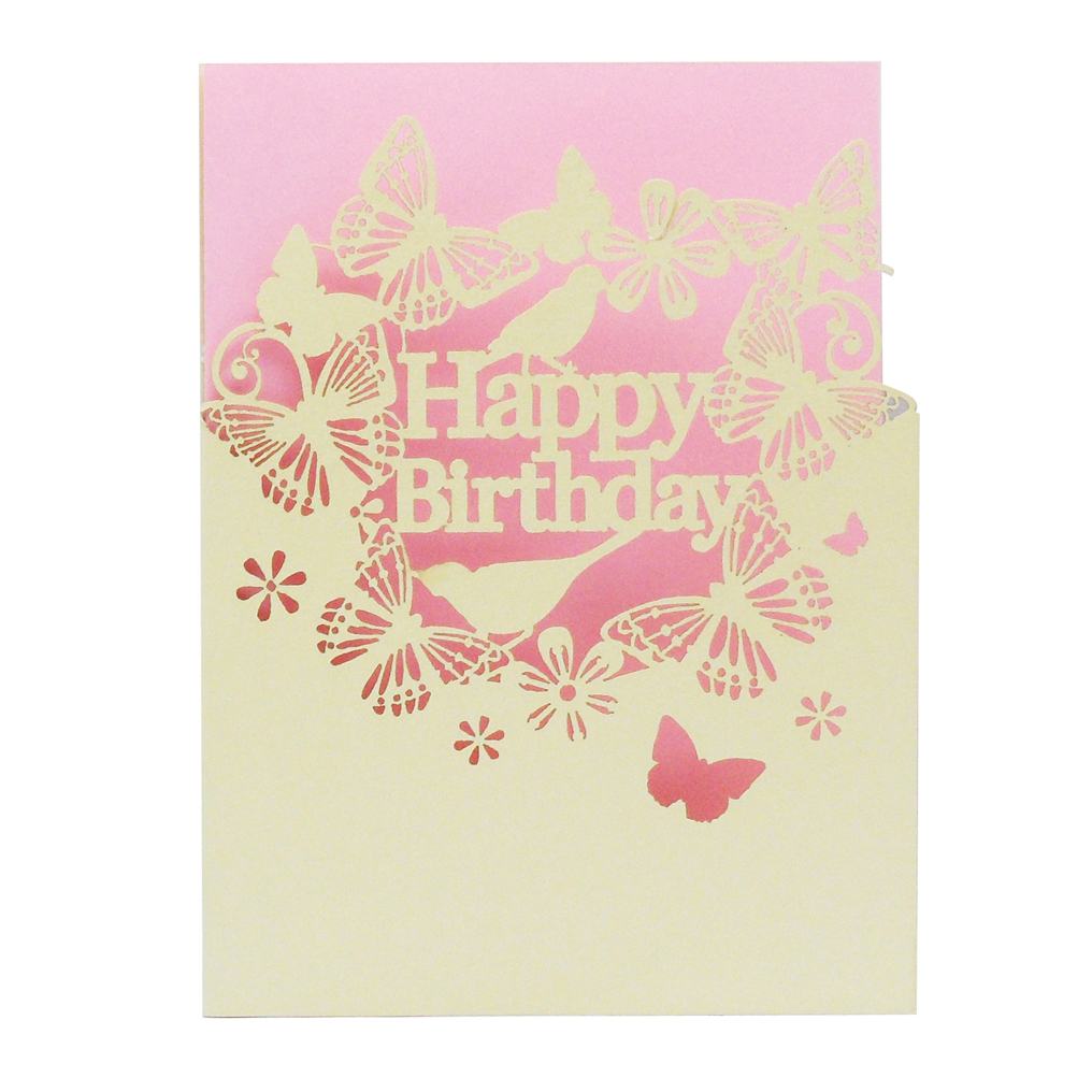 Felicitare - Pink Happy Birthday | Alljoy Design