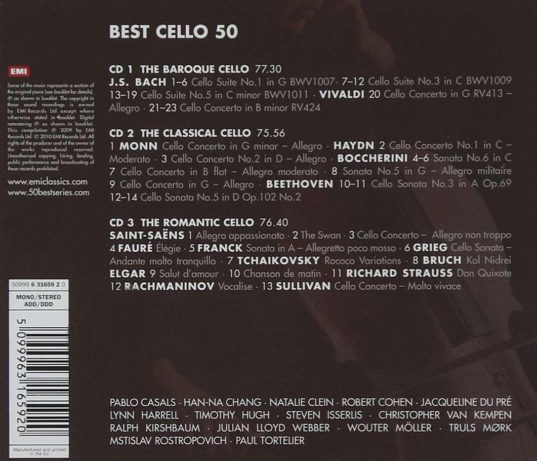 50 Best Cello - Box set | Various Artists - 1 | YEO