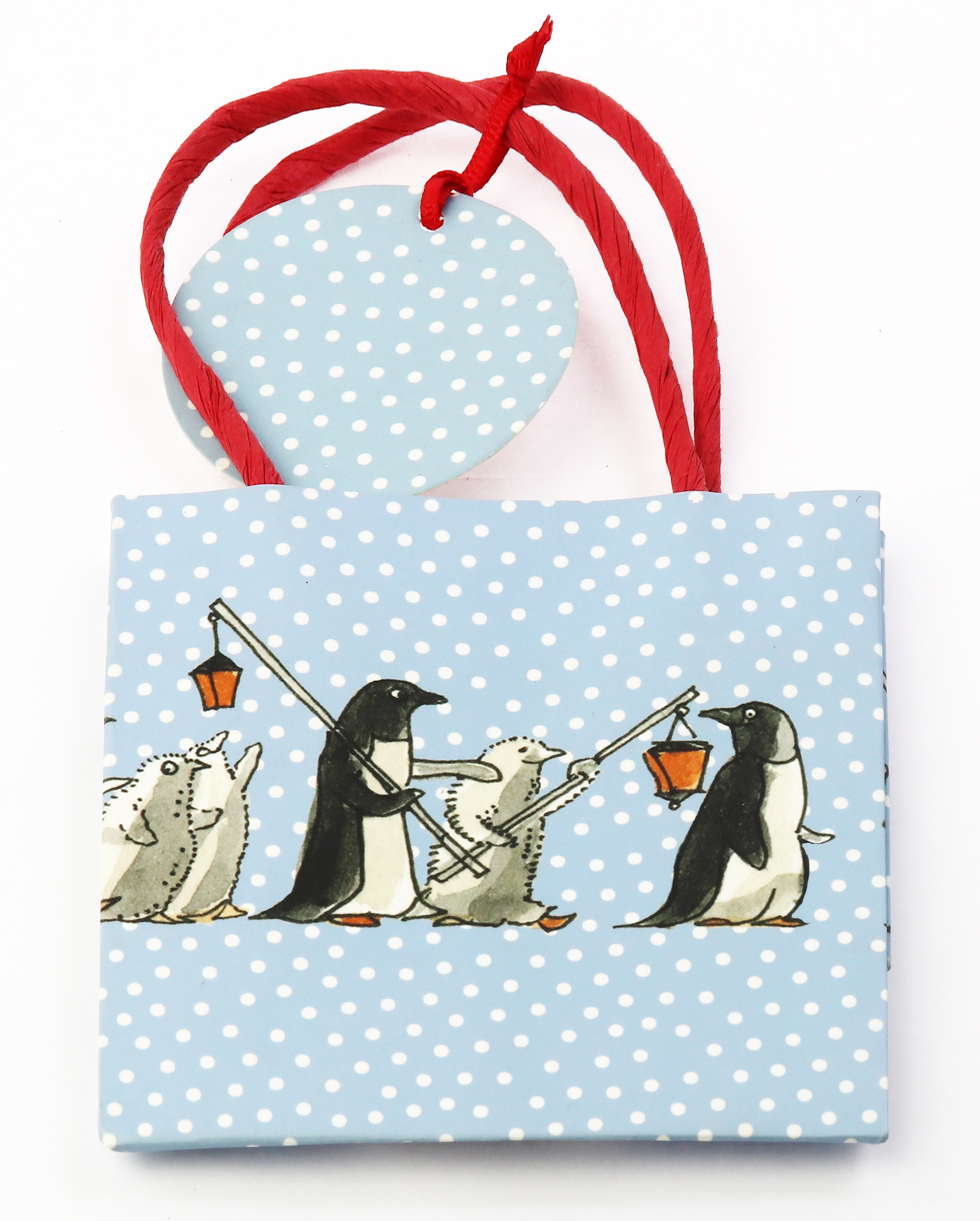 Punga pentru cadou - Emma Bridgewather Chatty Penguins, 13x13cm | Penny Kennedy