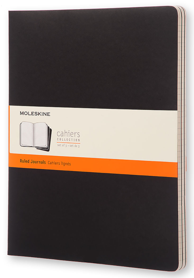 Set 3 caiete - Moleskine Cahier - XXL, Ruled - Black | Moleskine - 4 | YEO