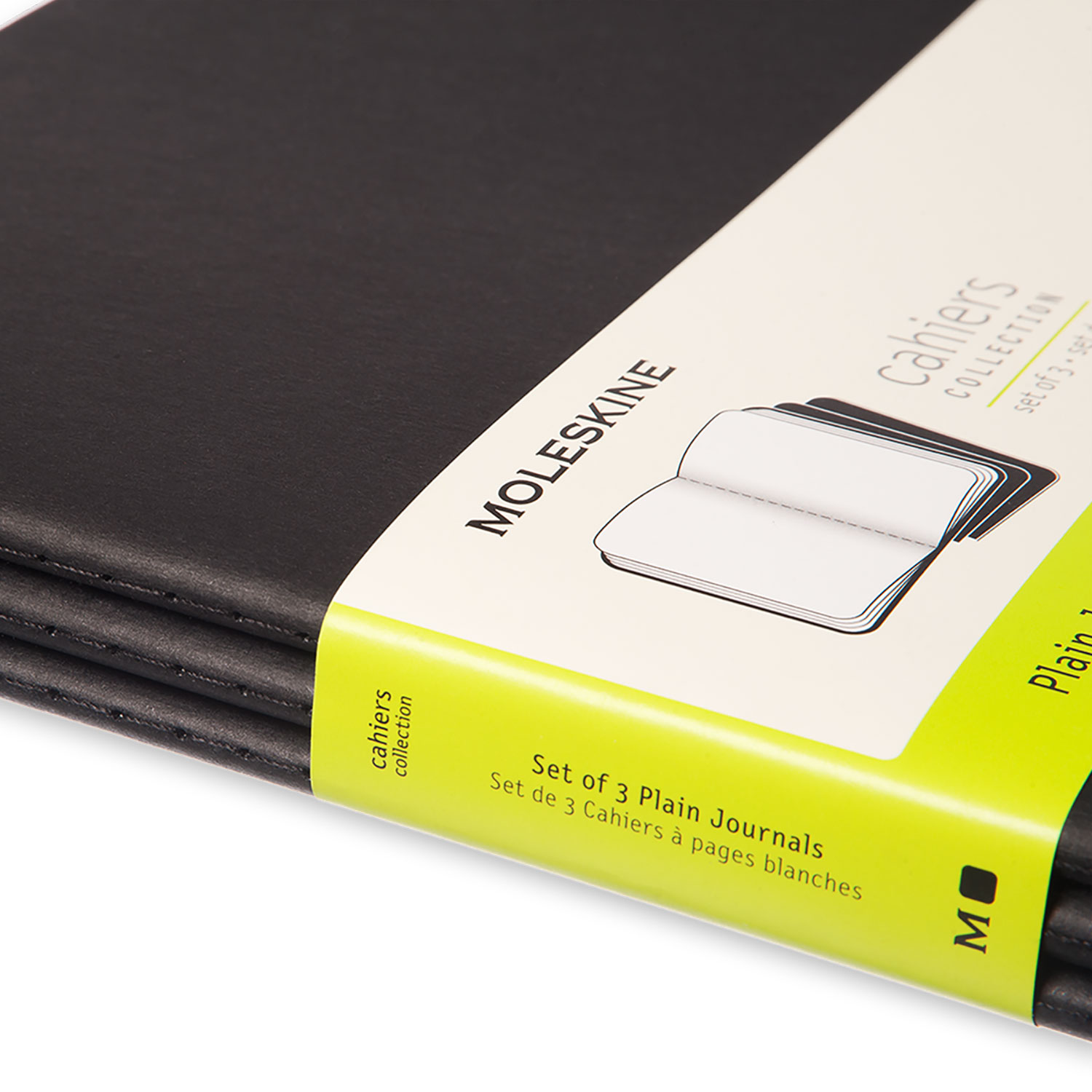 Set 3 caiete - Moleskine Cahier - XXL, Plain - Black | Moleskine - 3 | YEO