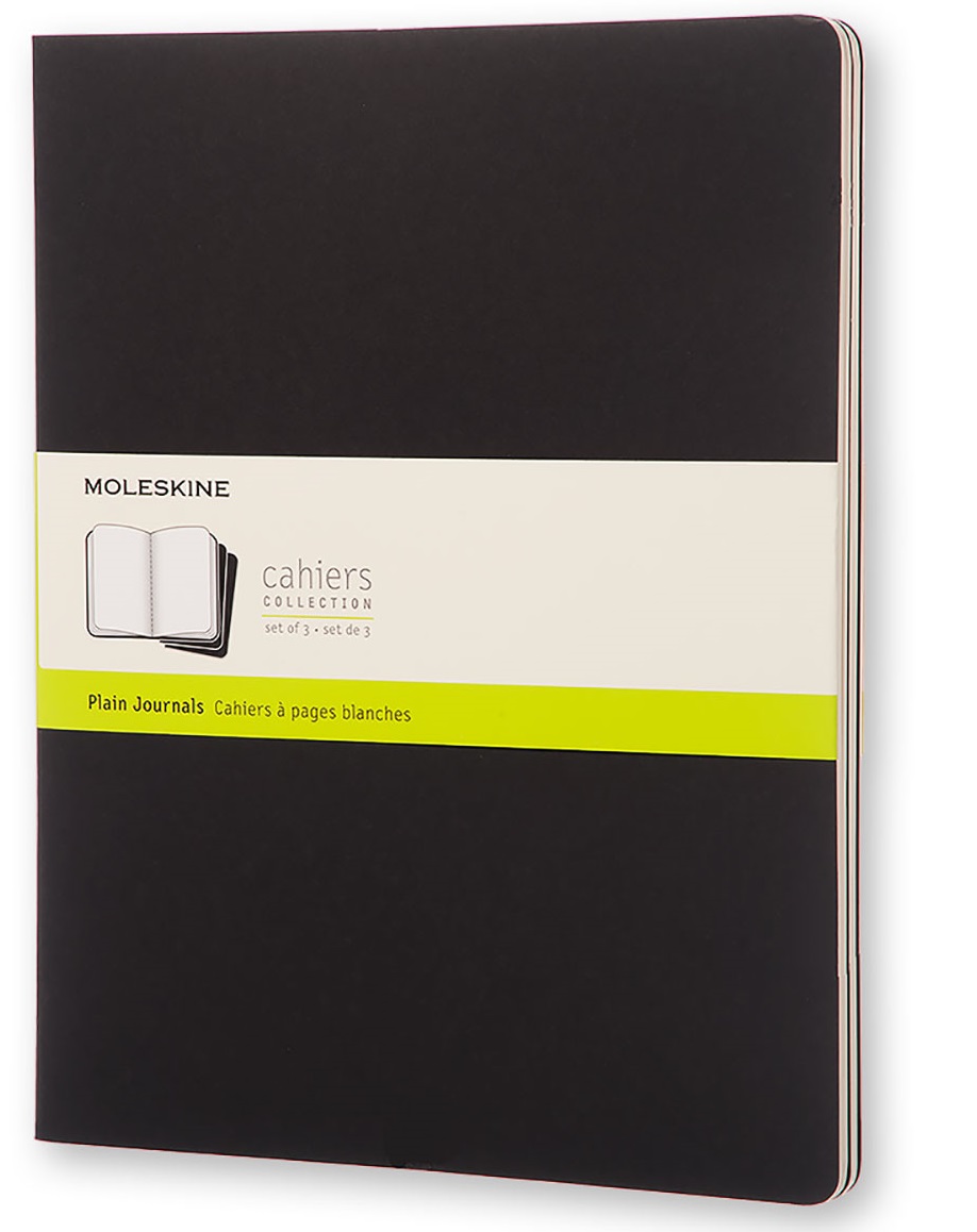 Set 3 carnete - Moleskine Cahier Black XXL Plain | Moleskine