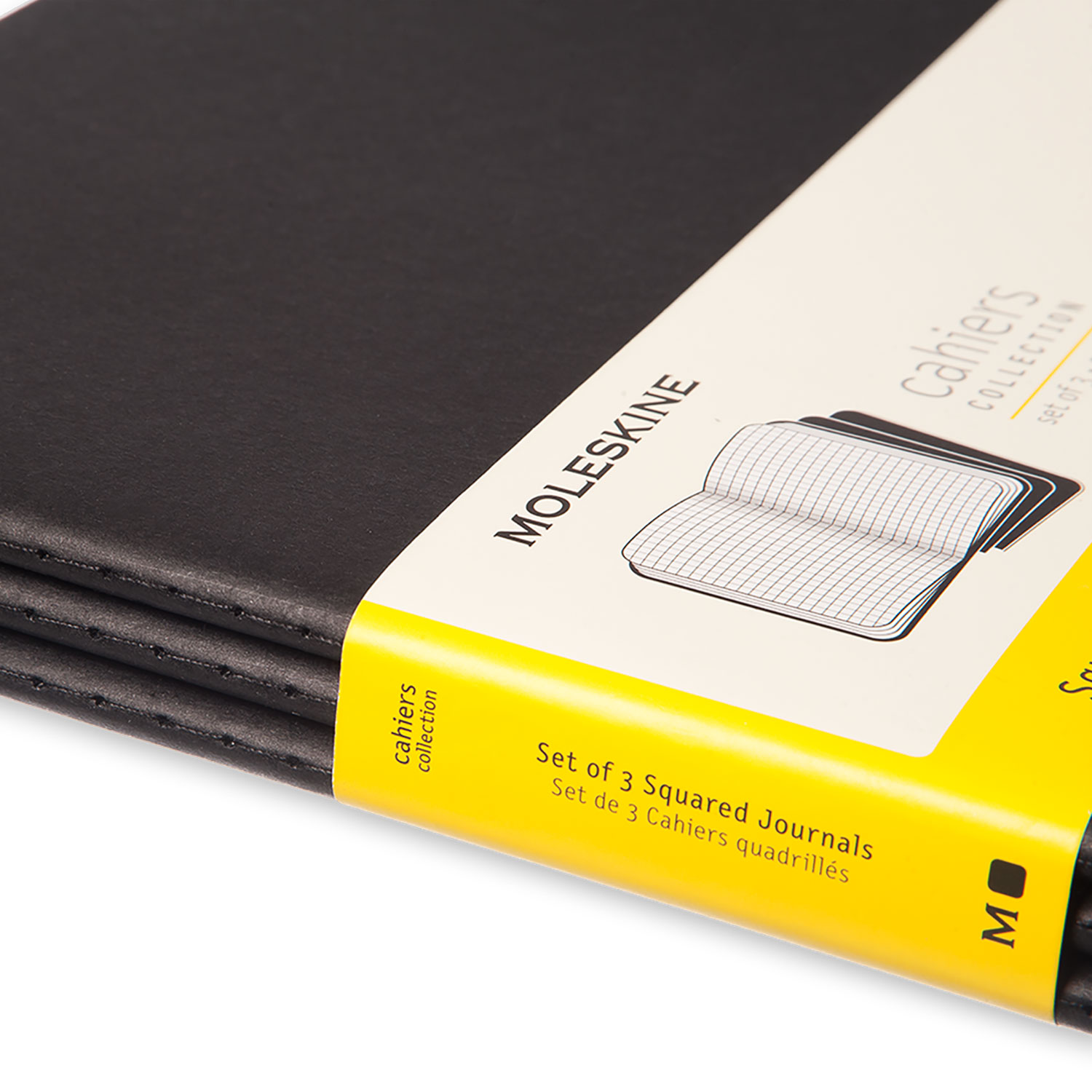 Set 3 caiete - Moleskine Cahier - XXL, Squared - Black | Moleskine - 3 | YEO