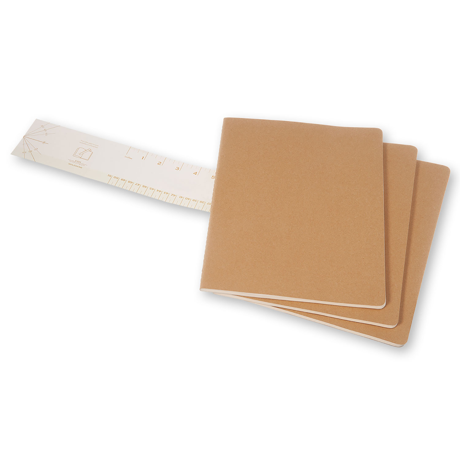 Set 3 caiete - Moleskine Cahier - XXL, Plain - Kraft Brown | Moleskine - 1 | YEO