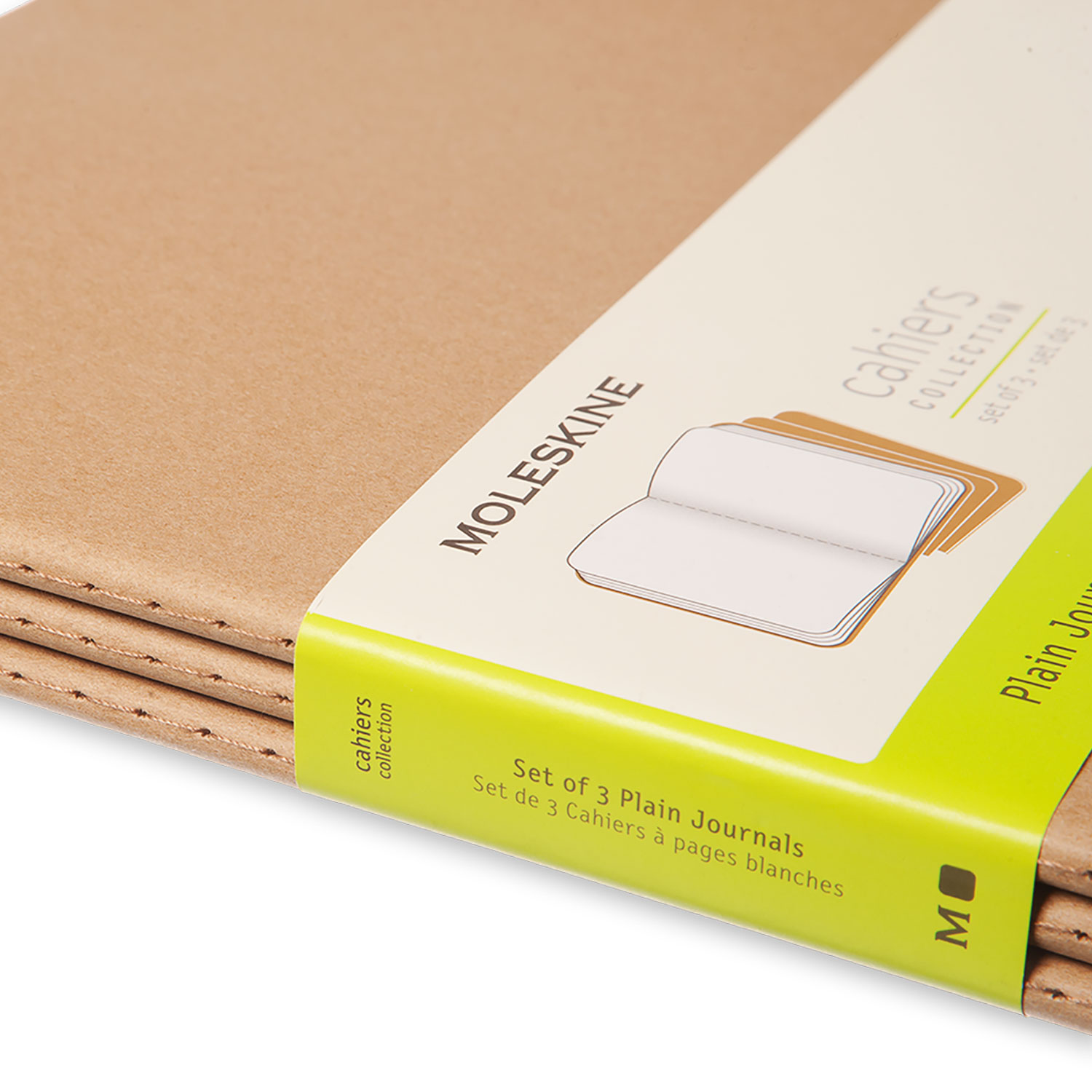 Set 3 caiete - Moleskine Cahier - XXL, Plain - Kraft Brown | Moleskine - 3 | YEO