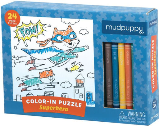 Superhero Color-In Puzzle | Mudpuppy