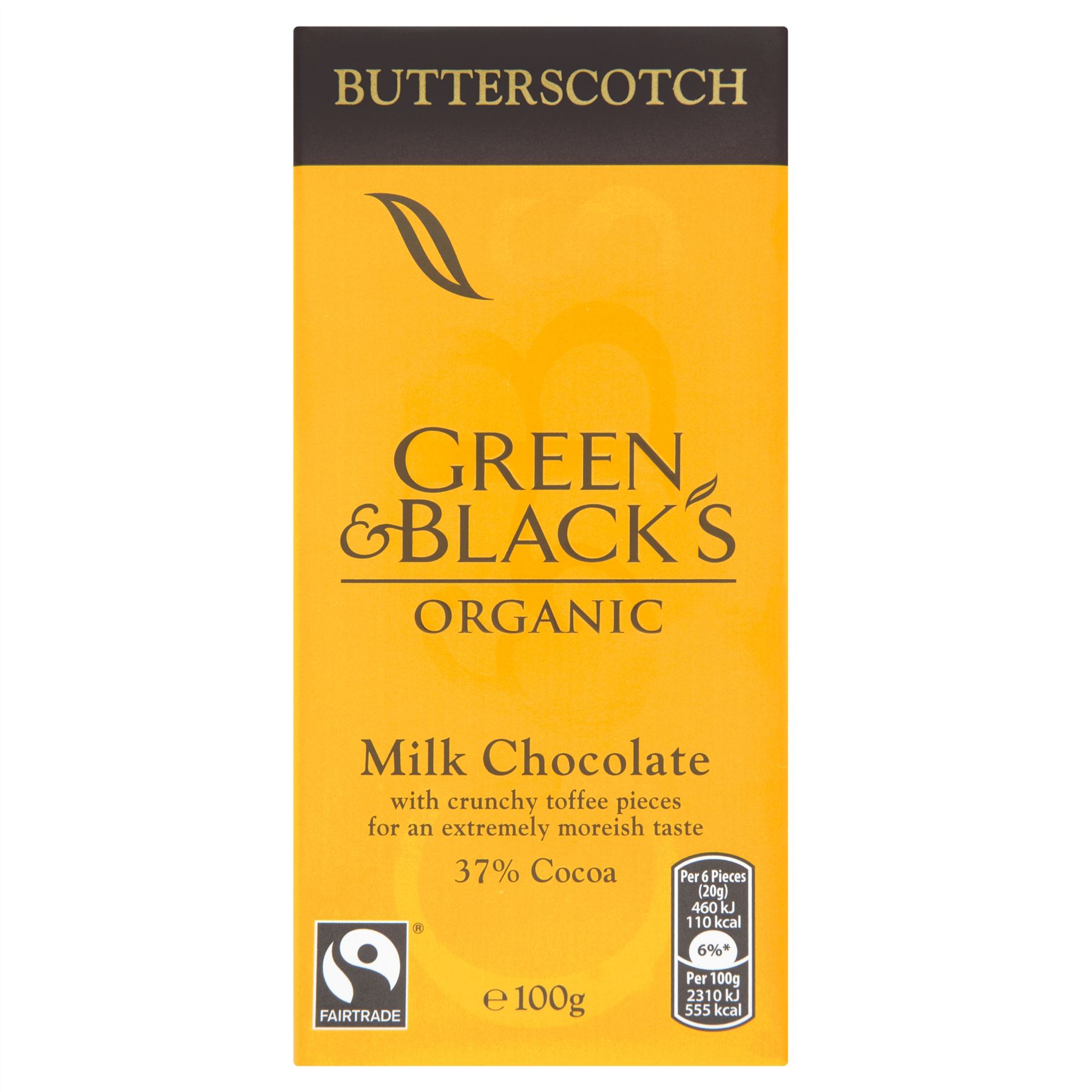 Ciocolata organica cu lapte si Butterscotch | Green&Black\'s