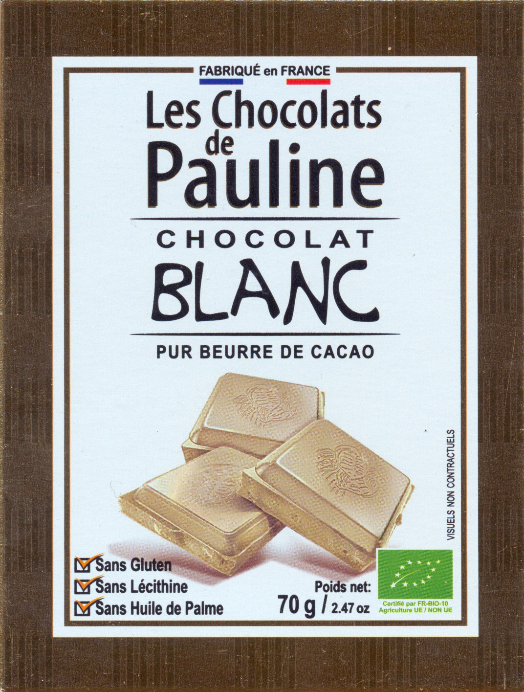 Ciocolata alba - Les Chocolats de Pauline | Les Chocolats de Pauline