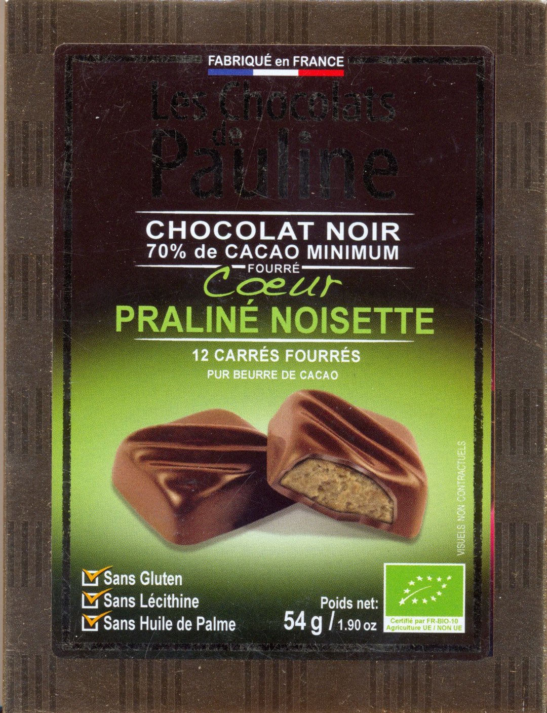 Ciocolata cu praline de alune | Les Chocolats de Pauline
