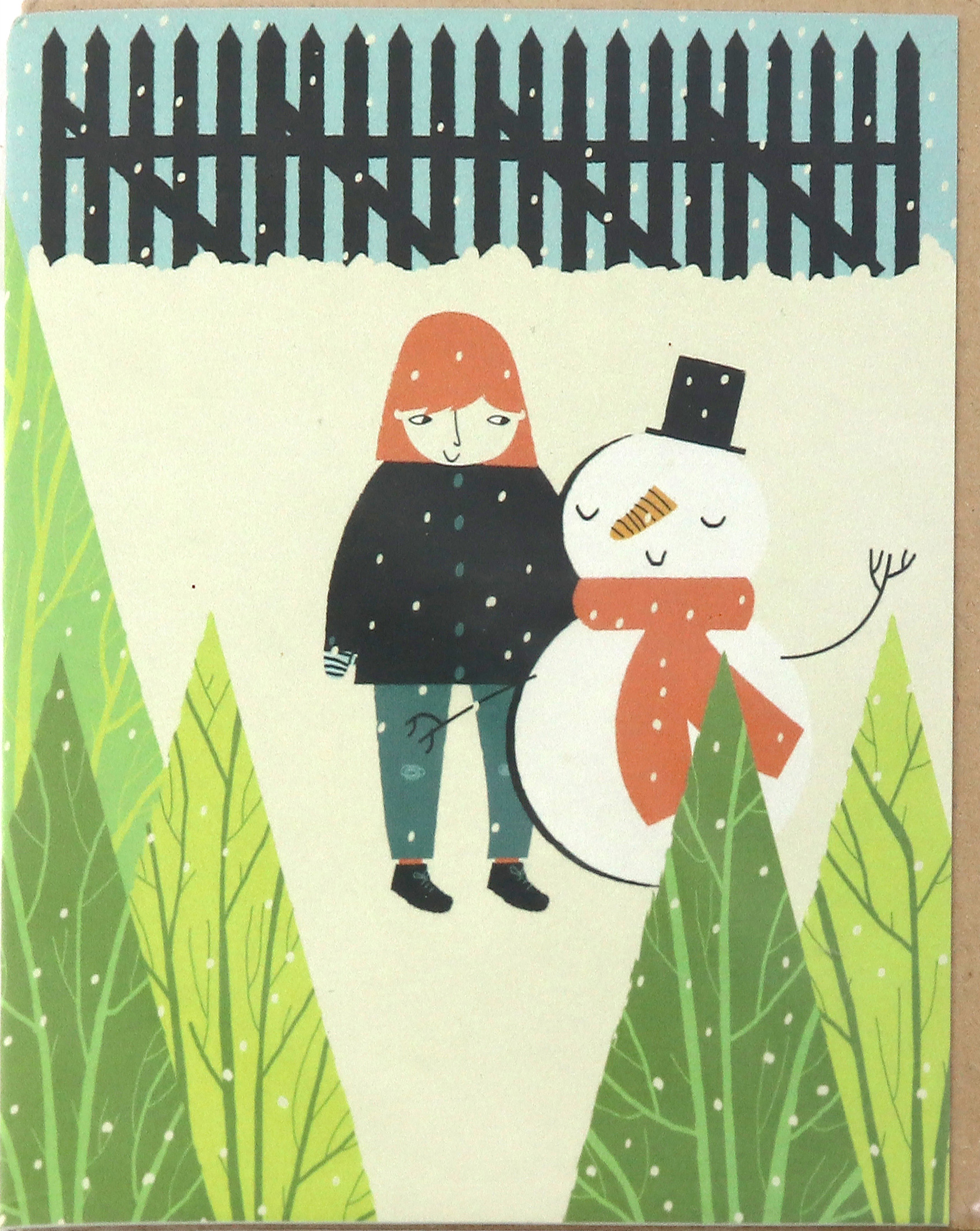 Felicitare - Girl & Snowman | OHH Deer