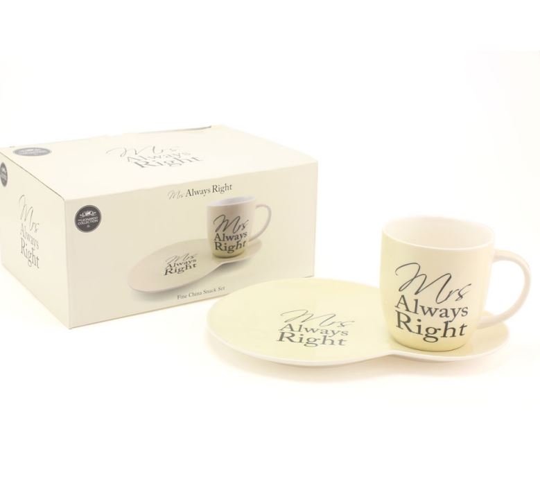 Set cana si farfurie pentru mic dejun - Mrs. Always Right | Lesser & Pavey