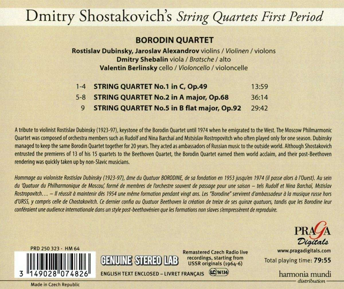 Shostakovich: String Quartets 1 | Dmitri Shostakovich, Borodin Quartet