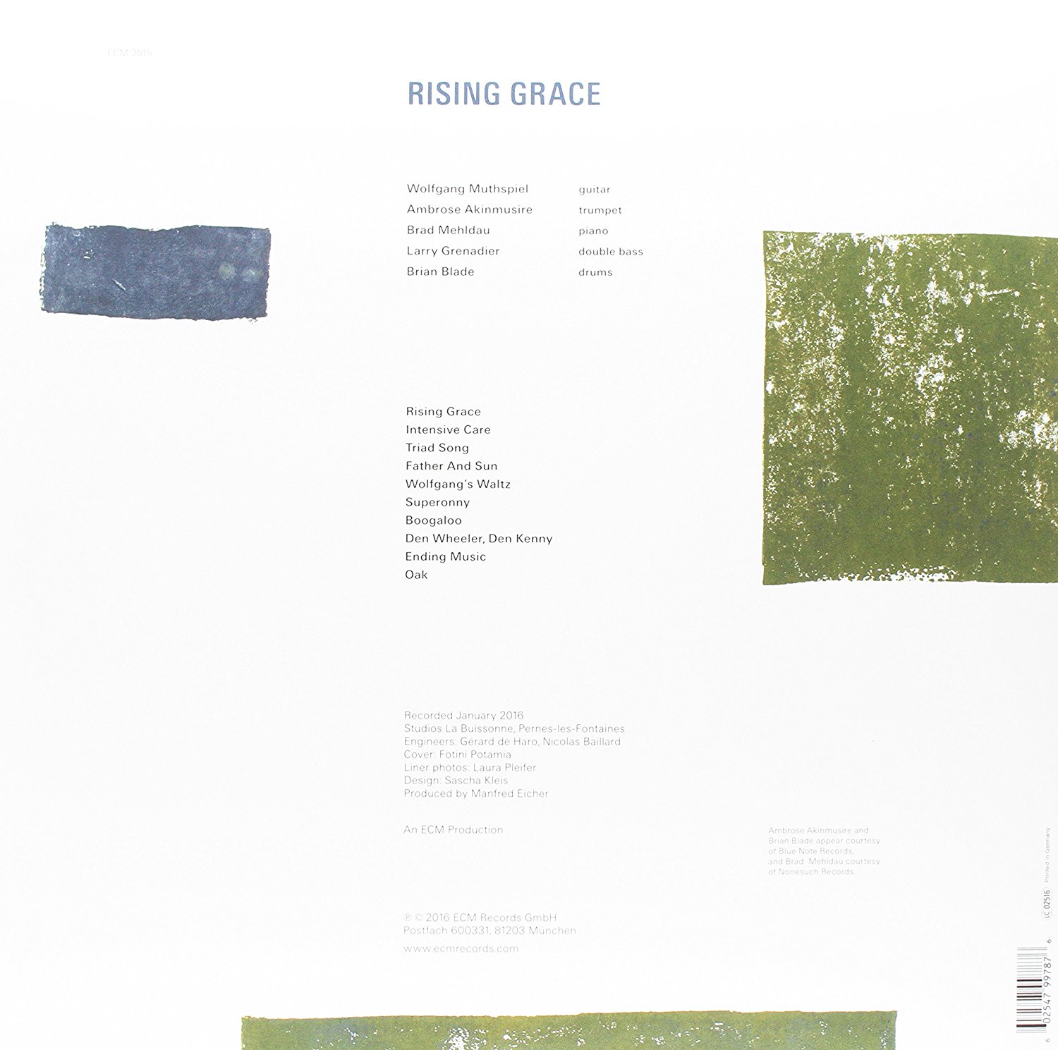 Rising Grace - Vinyl | Wolfgang Muthspiel - 1 | YEO