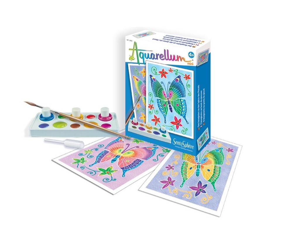 Set creativ - Aquarellum Mini - Fluturi | Sentosphere