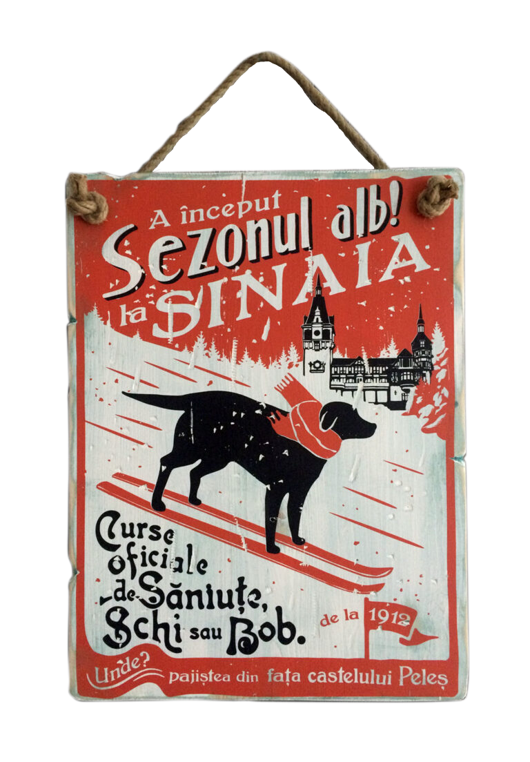 Decoratiune din lemn - A inceput Sezonul alb la Sinaia. Curse oficiale 1912 | Atelier Trebo