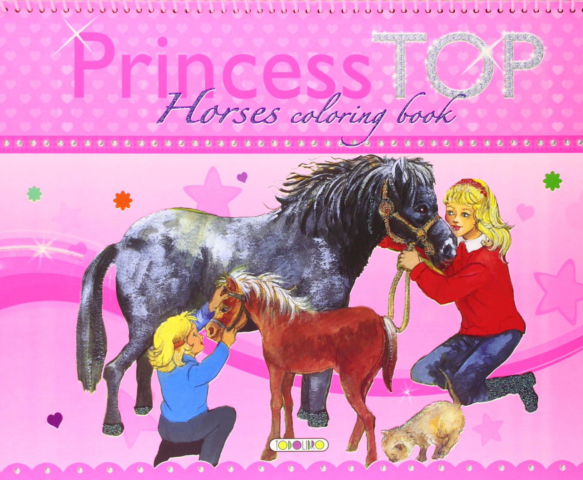 Princess top horses coloring book | 