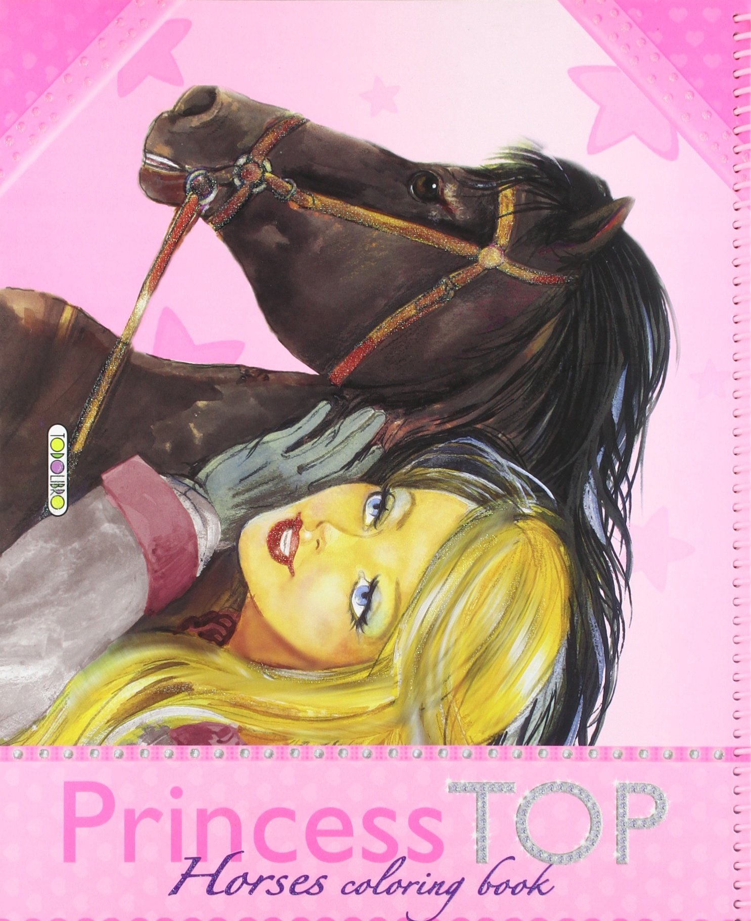 Vezi detalii pentru Princess top horses - coloring book | 