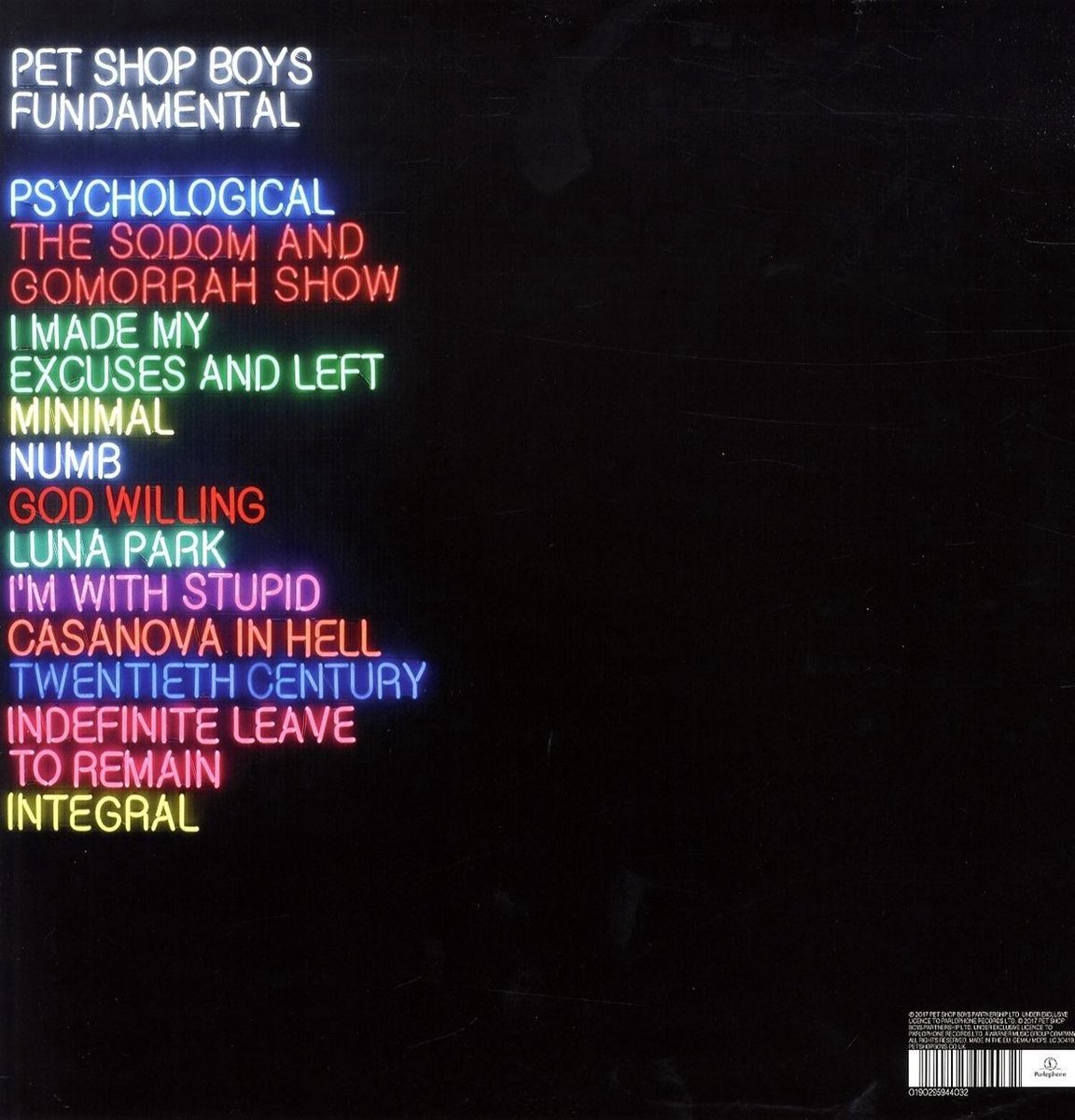 Fundamental - Vinyl | Pet Shop Boys