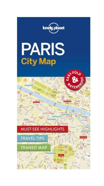 Lonely Planet Paris City Map |