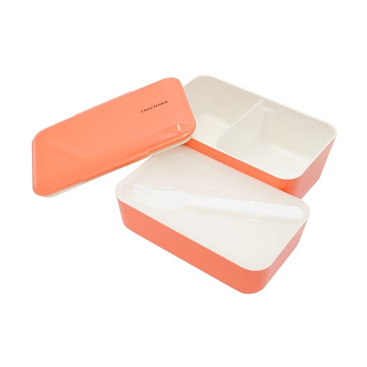 Cutie pentru pranz - Bento Box Expanded Double - Coral | Takenaka - 1 | YEO