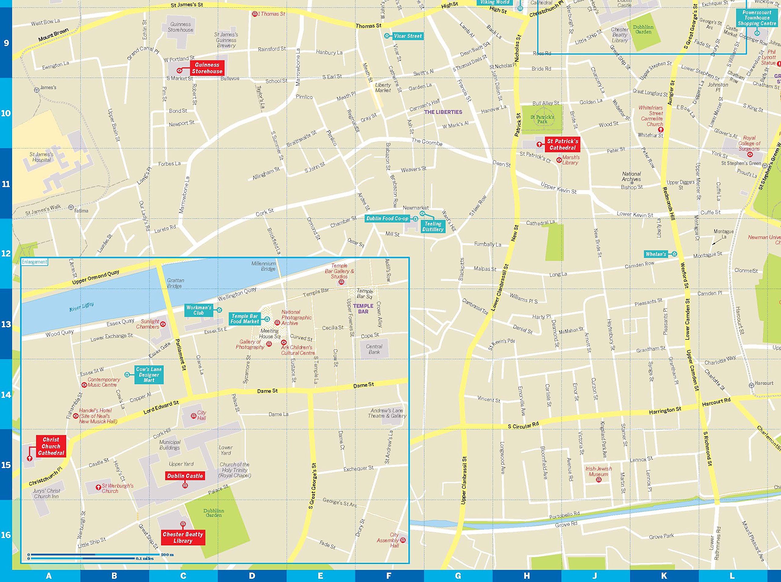 Lonely Planet Dublin City Map | - 1 | YEO