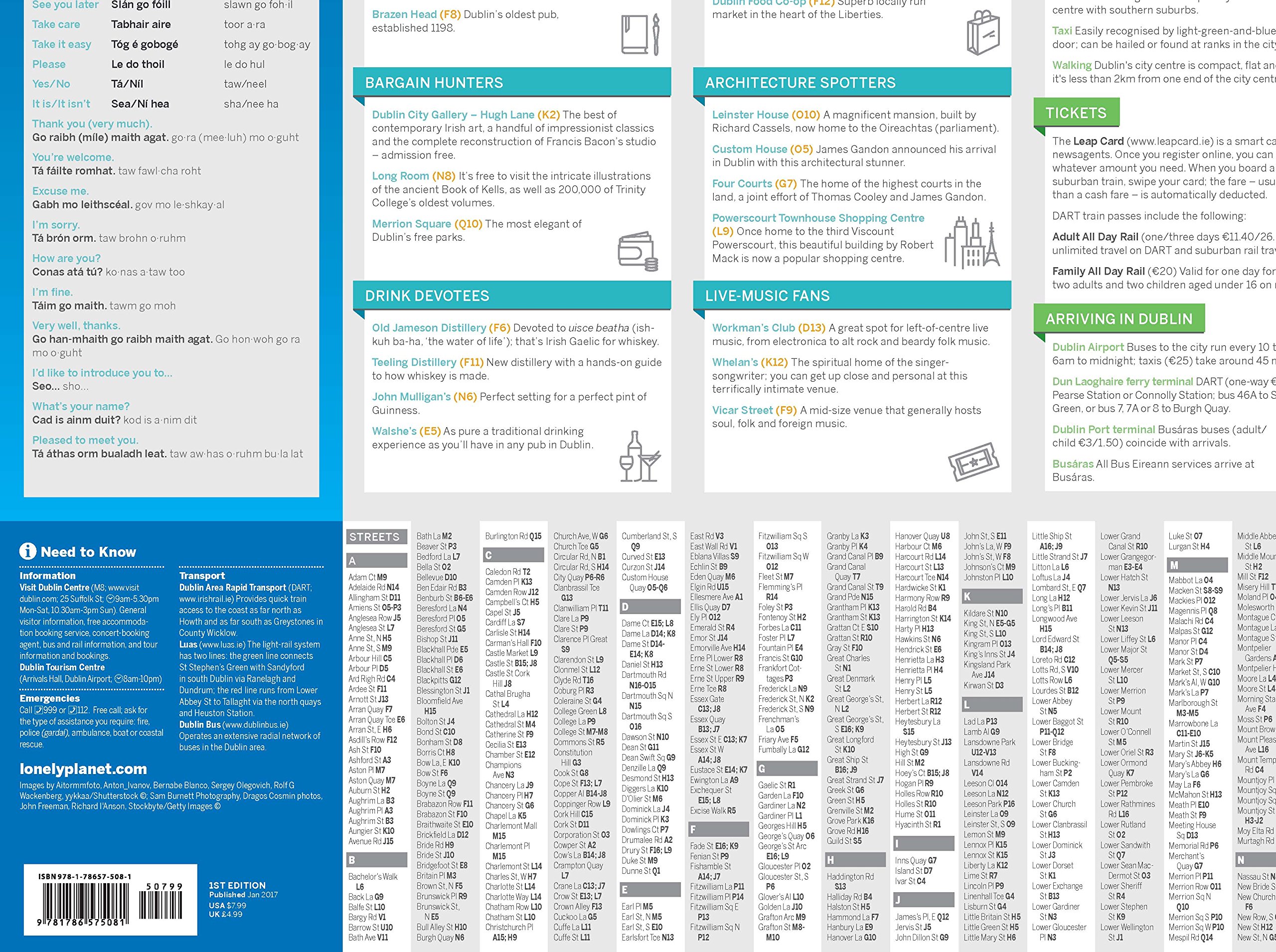 Lonely Planet Dublin City Map | - 2 | YEO