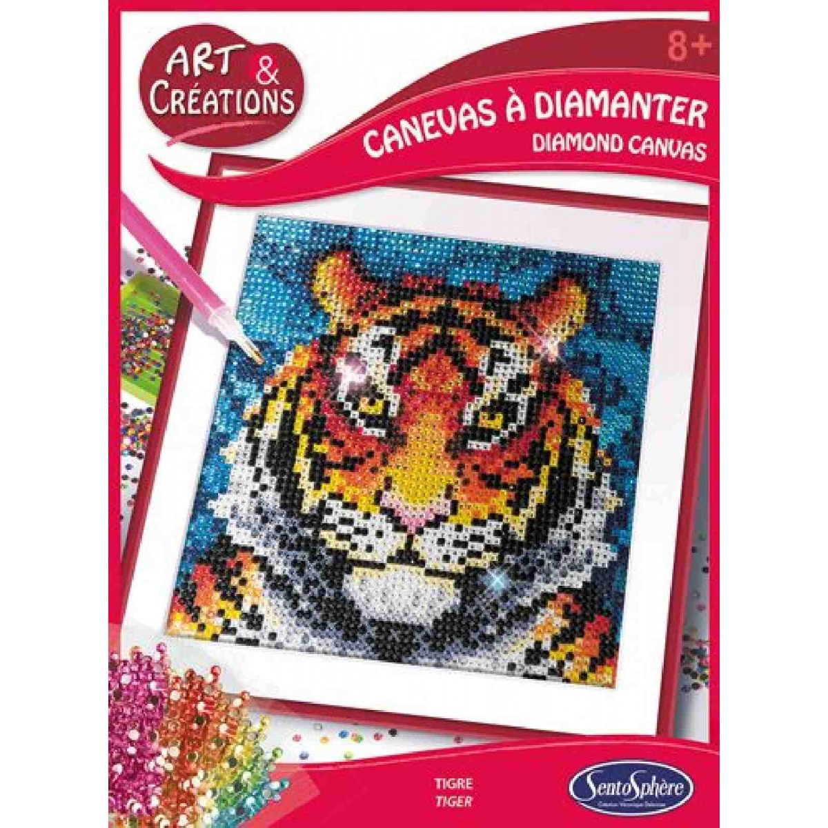 Tablou DIY - Diamond Canvas - Tiger | SentoSphere