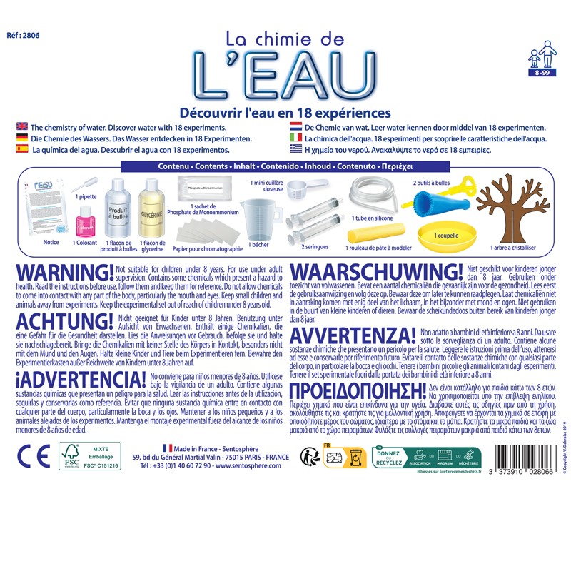 Kit experimente - La chimie de l\'eau | Sentosphere - 1 | YEO