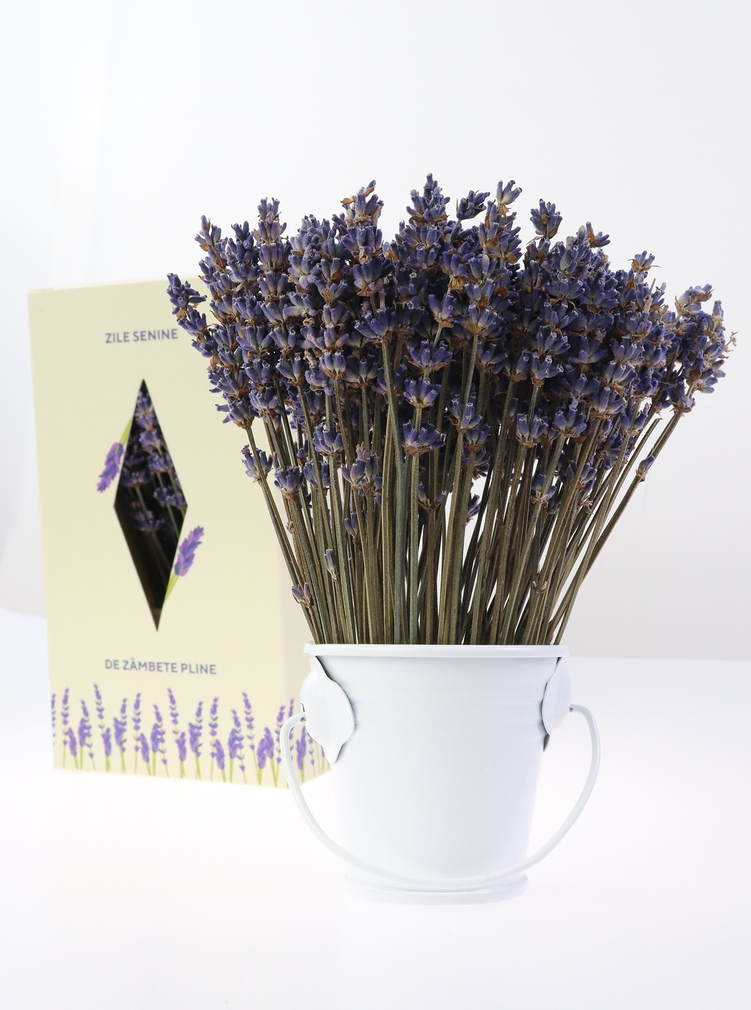 Aranjament floral - Galetusa cu lavanda, alb | Fleurane - 2 | YEO