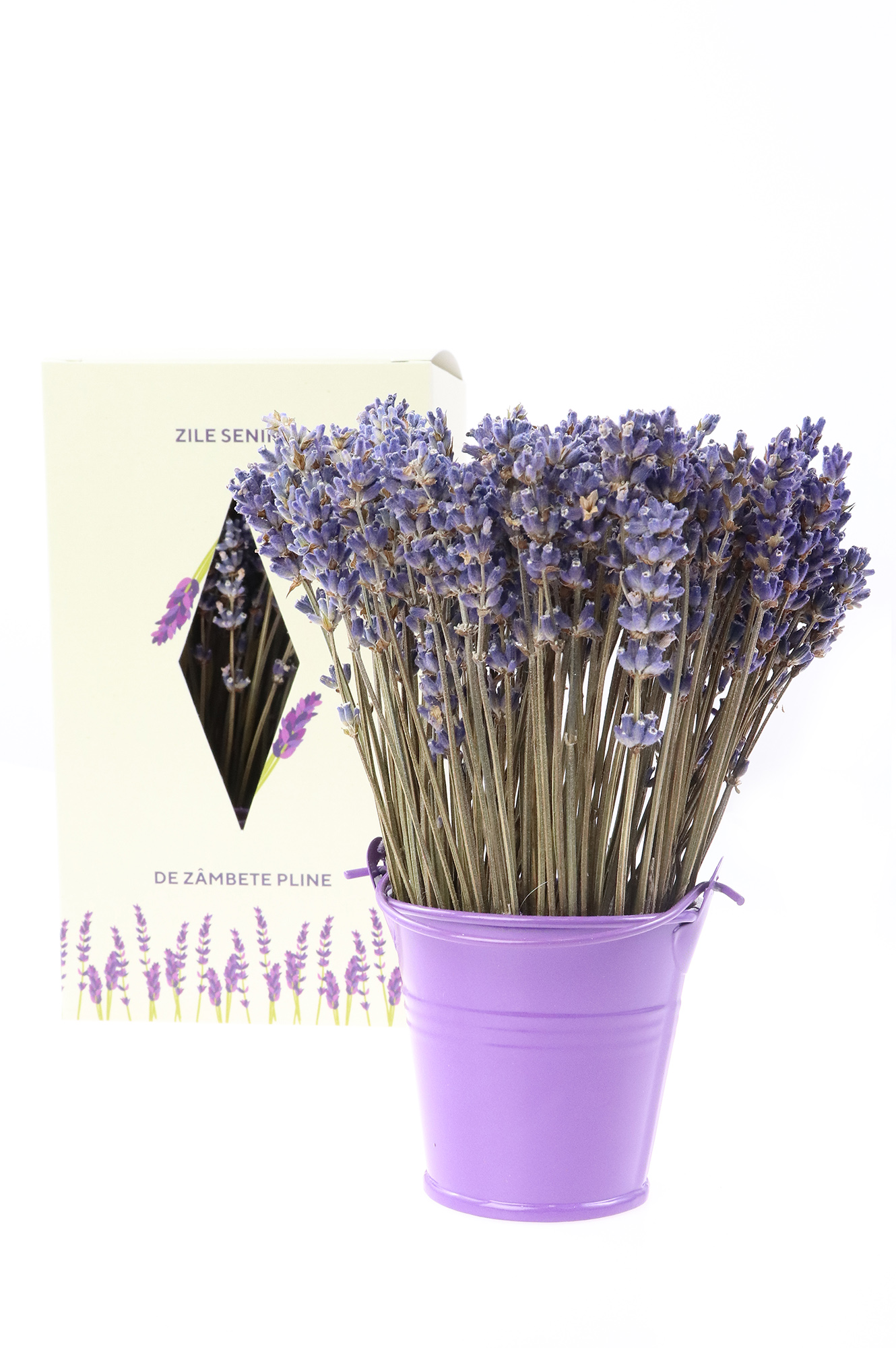 Aranjament floral - Galetusa cu lavanda, mov | Fleurane