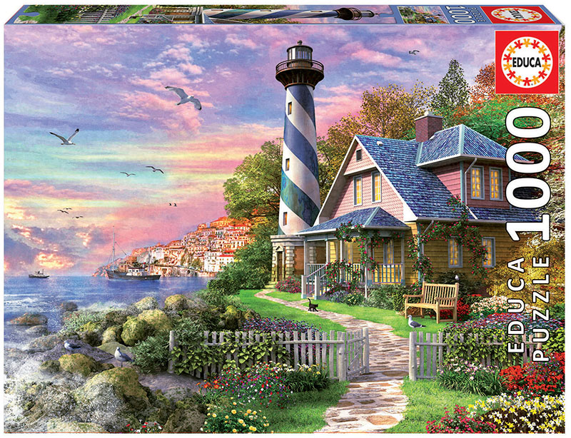 Puzzle 1000 piese - Lighthouse at Rock Bay | Educa