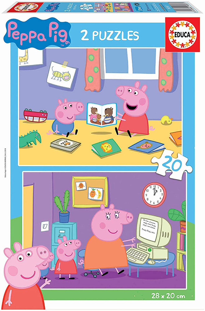 Set 2 puzzle-uri de 20 de piese - Peppa Pig | Educa