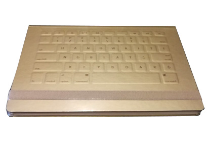 Carnet - Keyboard A5, gold, hard cover, dotted | Mediaform