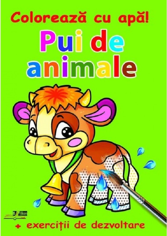 PDF Pui de animale. Coloreaza cu apa | Biblion Carte