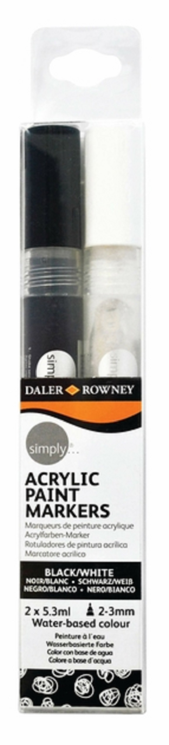 Set 2 markere vopsea acrilica | Daler Rowney